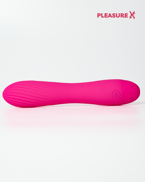 Dual-purpose G-spot and clitoral vibrator for women in pink color horizontal