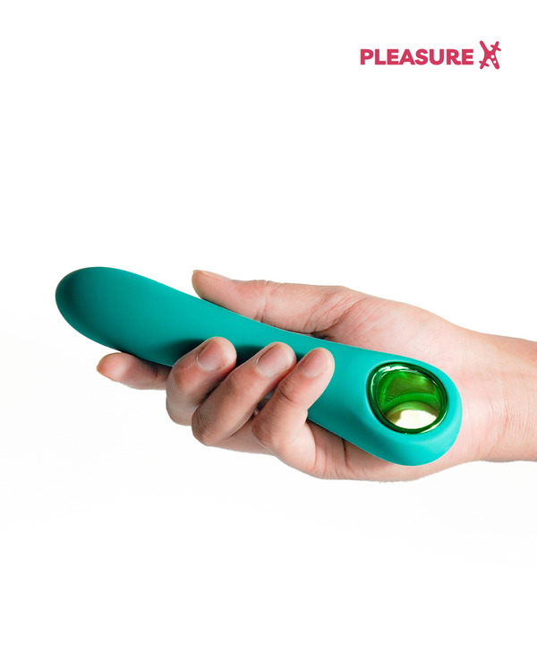 silicone g spot vibrator with finger loop handle