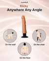 Realistic penis dildo with strong suction base for hands free use on wall chair and floor