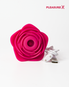 Pink rose nipple and clitoral vibrator for women with charger
