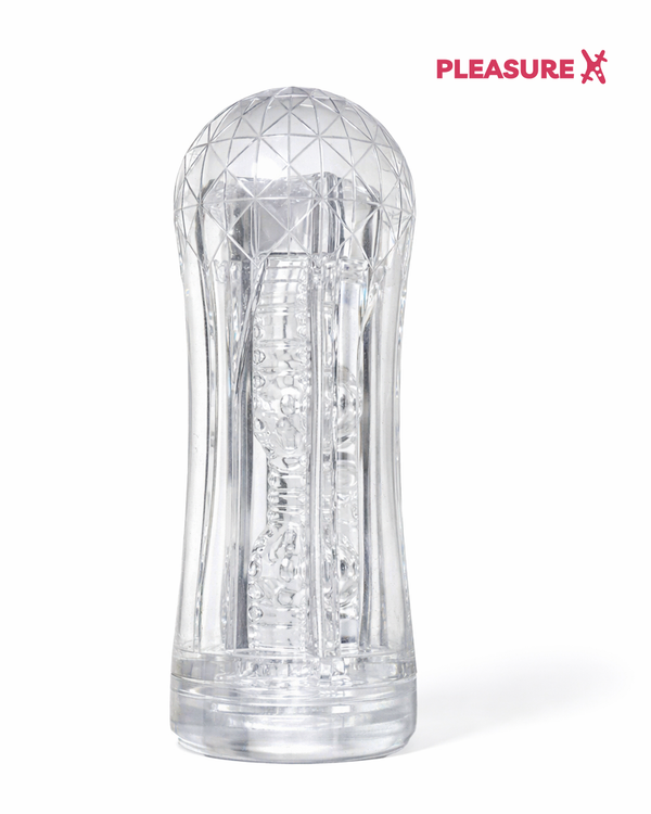clear stroker cup for men with internal texture
