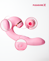 3-in-1 pink clit suction and G-spot vibrator with buttons and flapping tip Explainer