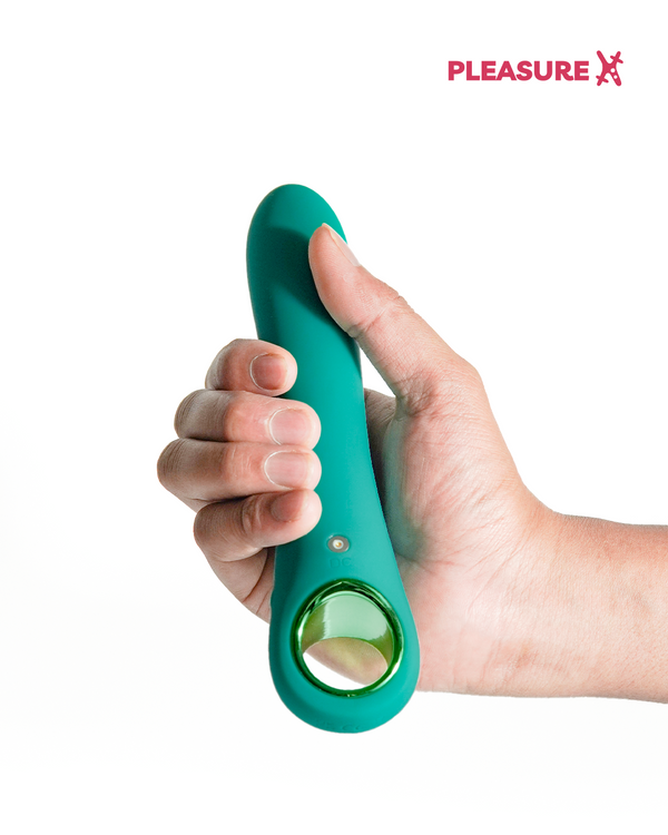 rechargeable waterproof vibrator green color