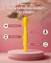 Flexible yellow G-spot vibrator for women features explainer