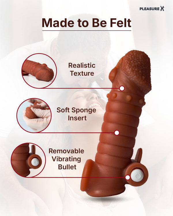 Penis sleeve features highlighted