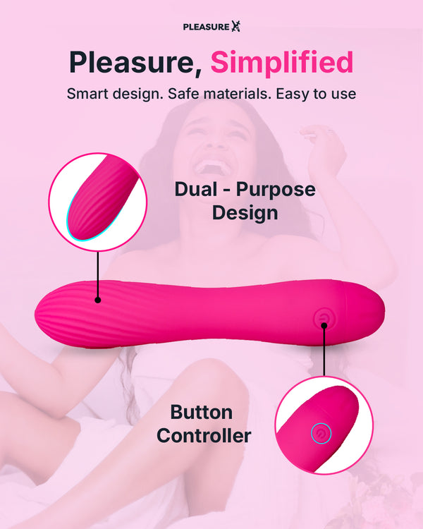 Dual-purpose G-spot and clitoral vibrator for women dual purpose design