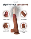 PleasureX realistic textured dildo with veiny shaft, detailed head and strong suction cup base