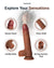 PleasureX realistic textured dildo with veiny shaft, detailed head and strong suction cup base