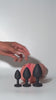 butt plug set with multiple sizes silicone black