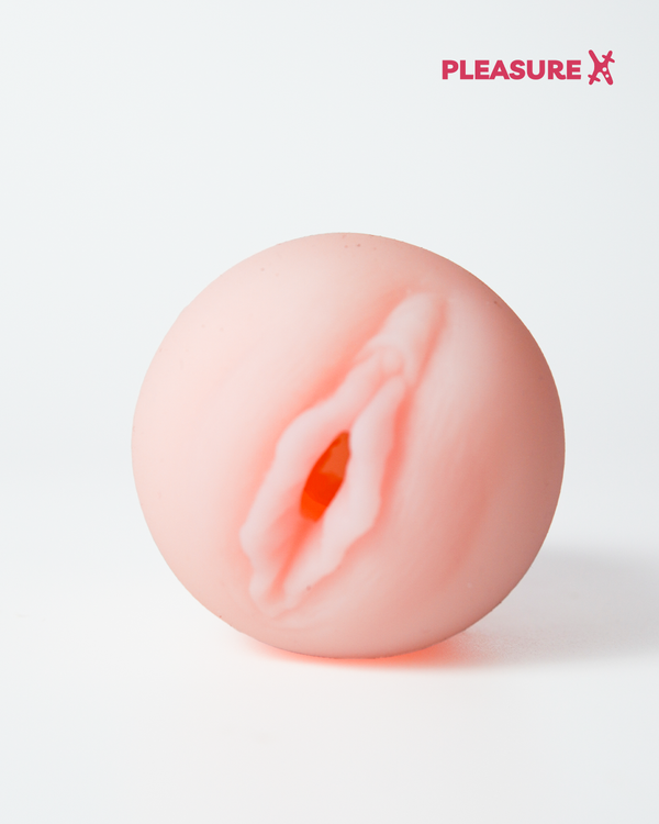 Realistic silicone vagina masturbator pocket pussy for men on white background