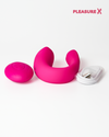 Remote control U-shaped couple vibrator in pink with charging cable