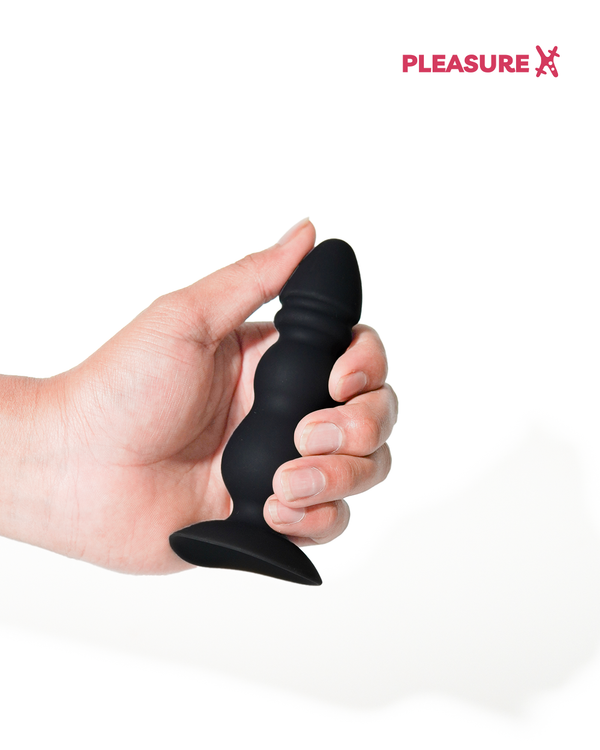 remote control prostate massager vibrator silicone black