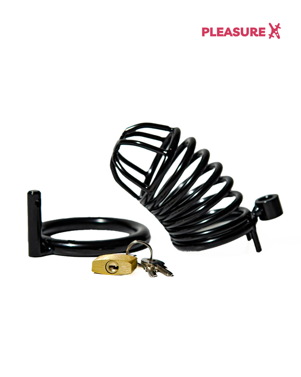 metal chastity cage with lock